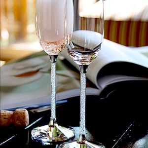 SWAROWSKI CHAMPAGNE FLUTE GLASSES